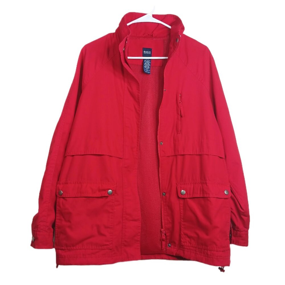 Basic Editions Cargo Jacket Womens Small Red Ligh… - image 1